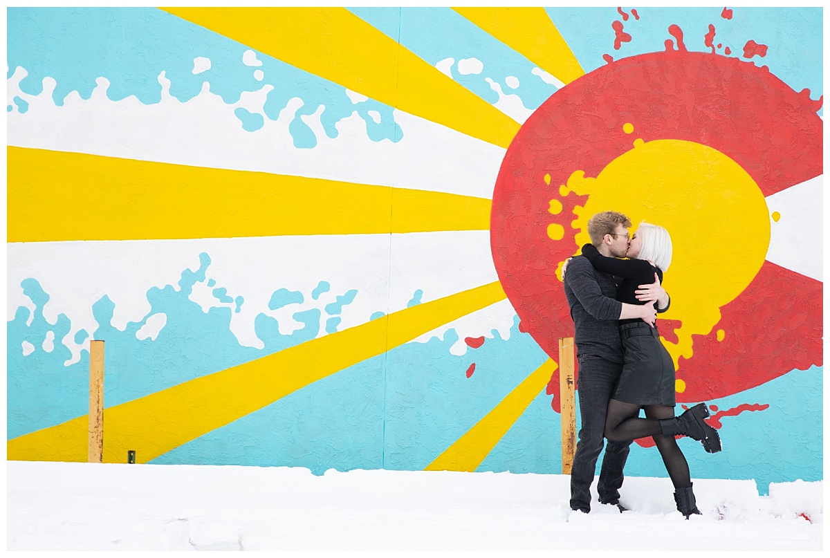 engagement session in downtown louisville colorado