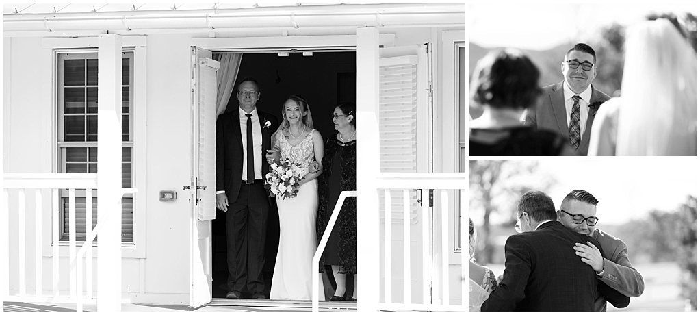 bride entrances and grooms reaction in little colorado wedding