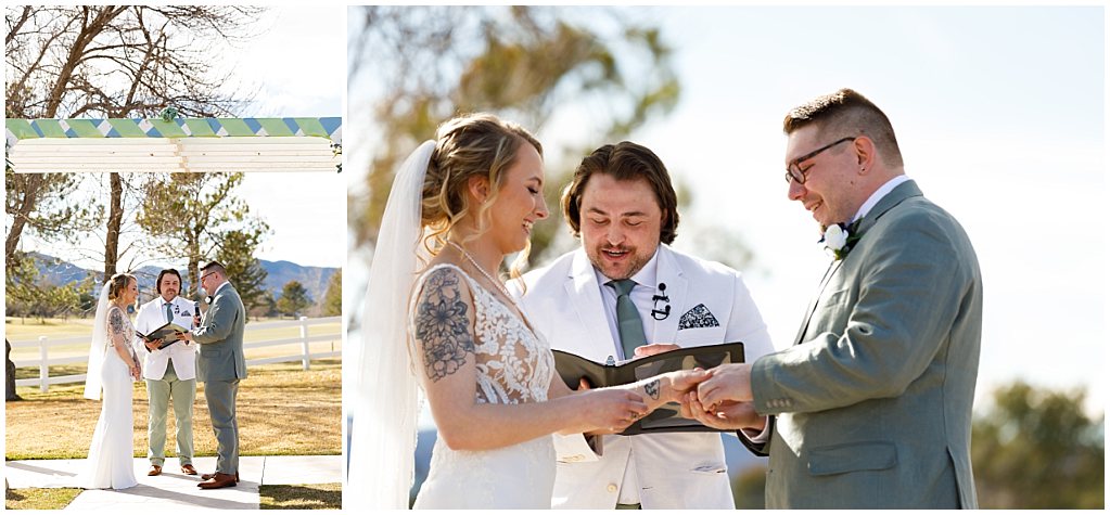 ceremony at the barn of raccoon creek simply grace photography