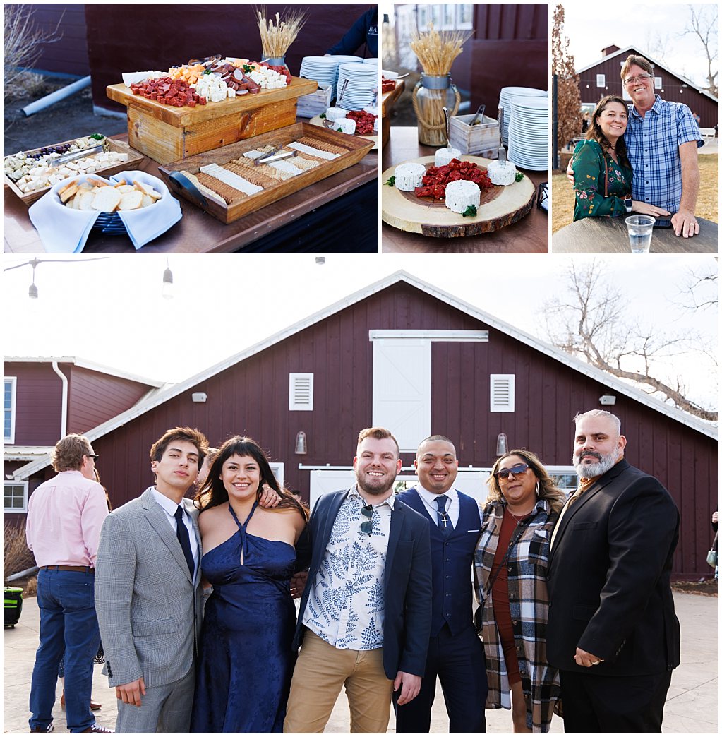 cocktail hour with simply grace photography at the barn of raccoon creek
