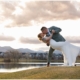 golden hour portraits with bride and groom in littleton colorado