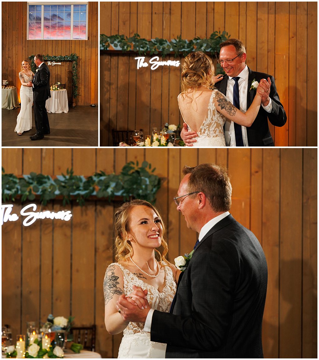 father daughter dance at the barn of raccoon creek